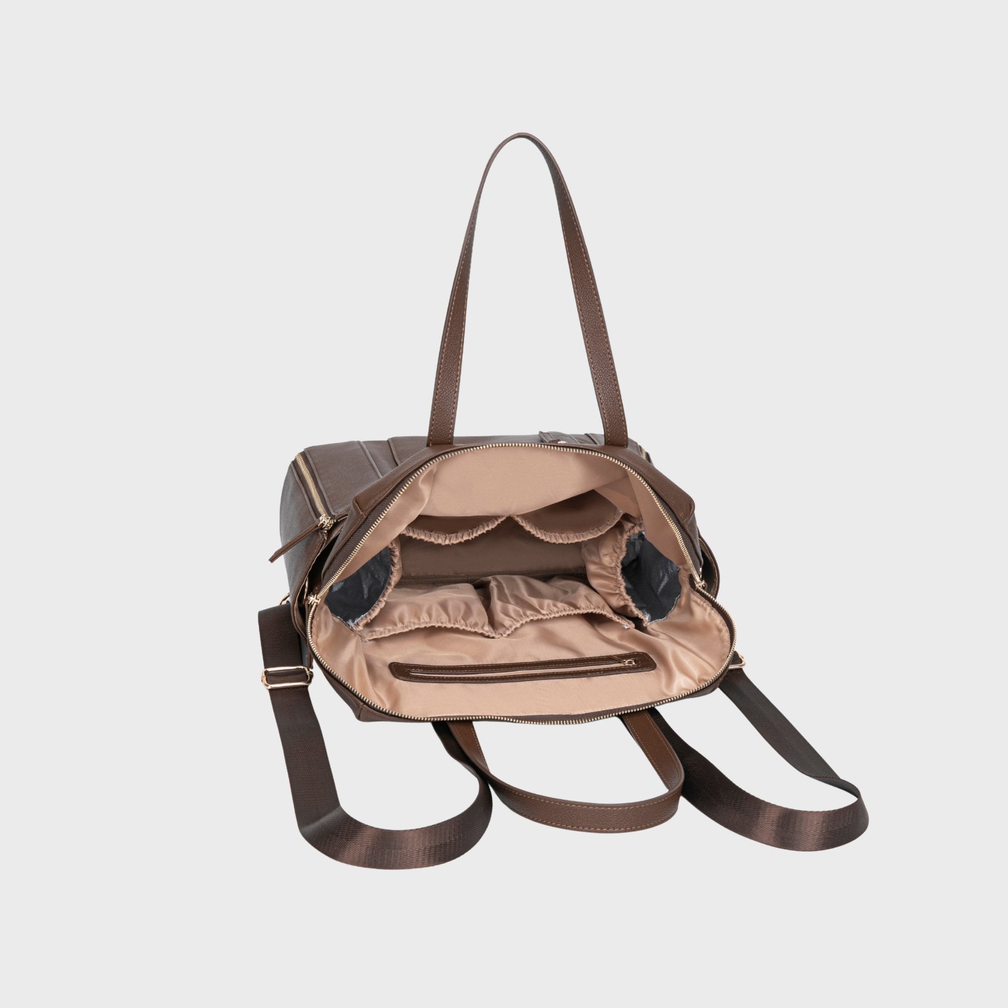 Chelsea Convertible Chocolate - Diaper Bag by Hannah and Henry USA