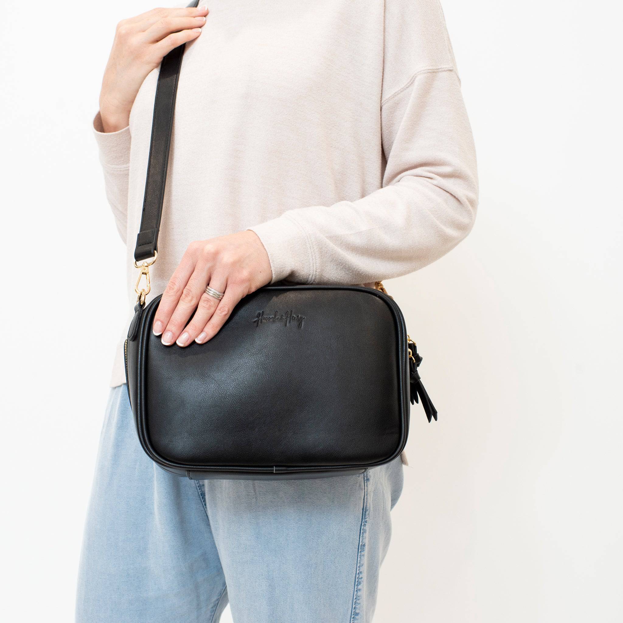 Chloe Diaper Clutch | Black - Diaper Clutch by Hannah and Henry USA