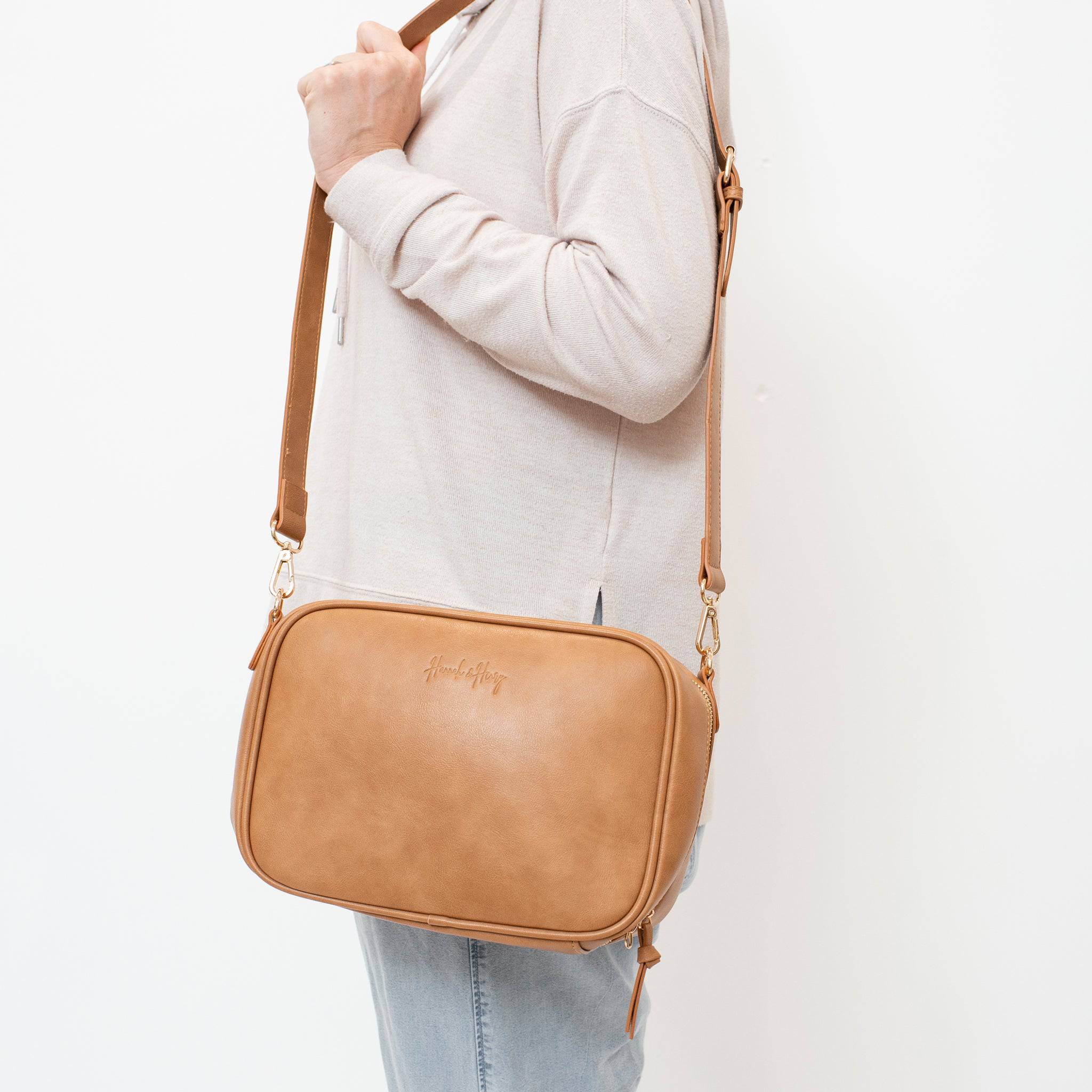 Chloe Diaper Clutch Tan - Diaper Clutch by Hannah and Henry USA