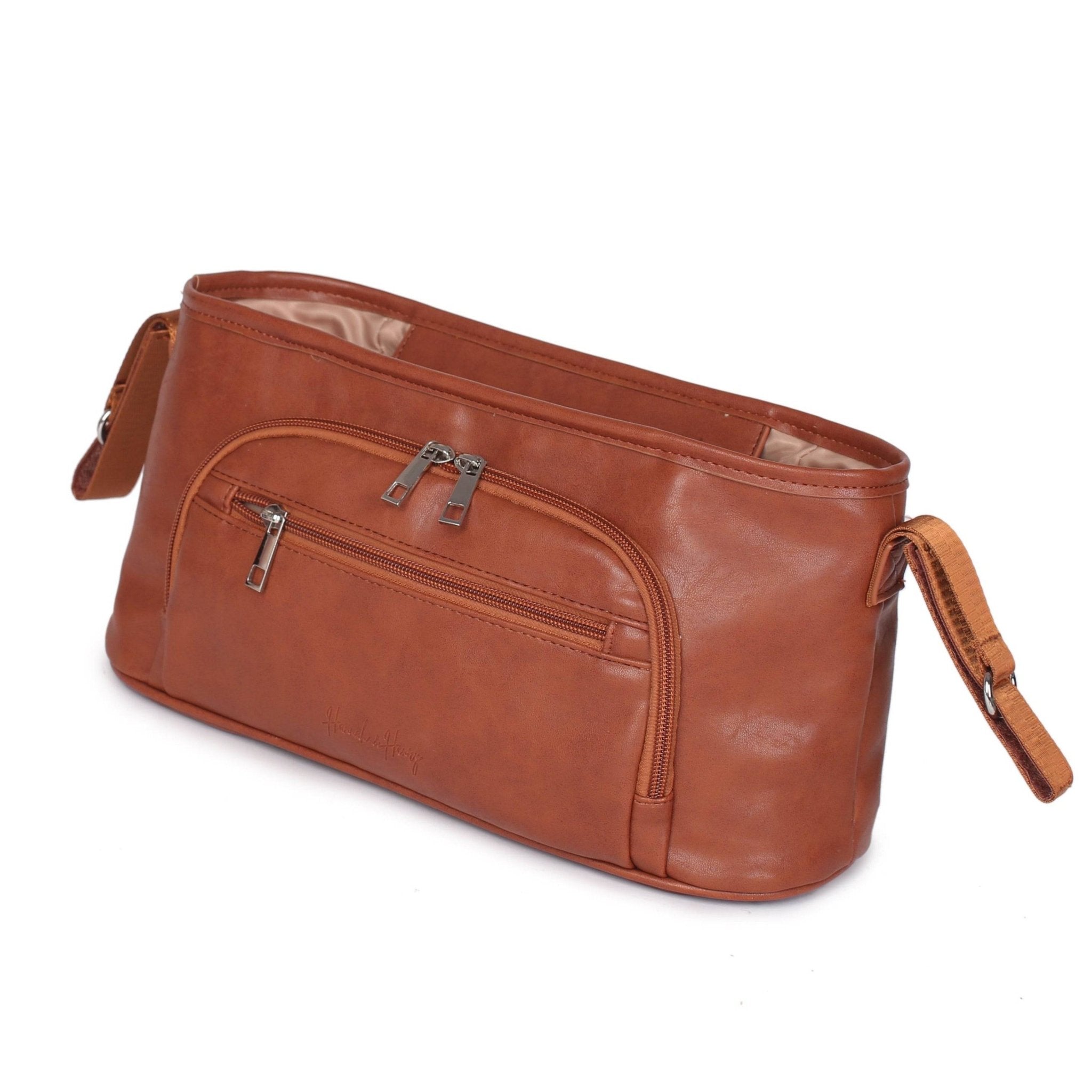 Chloe Stroller Caddy Brown - Stroller Caddy by Hannah and Henry USA