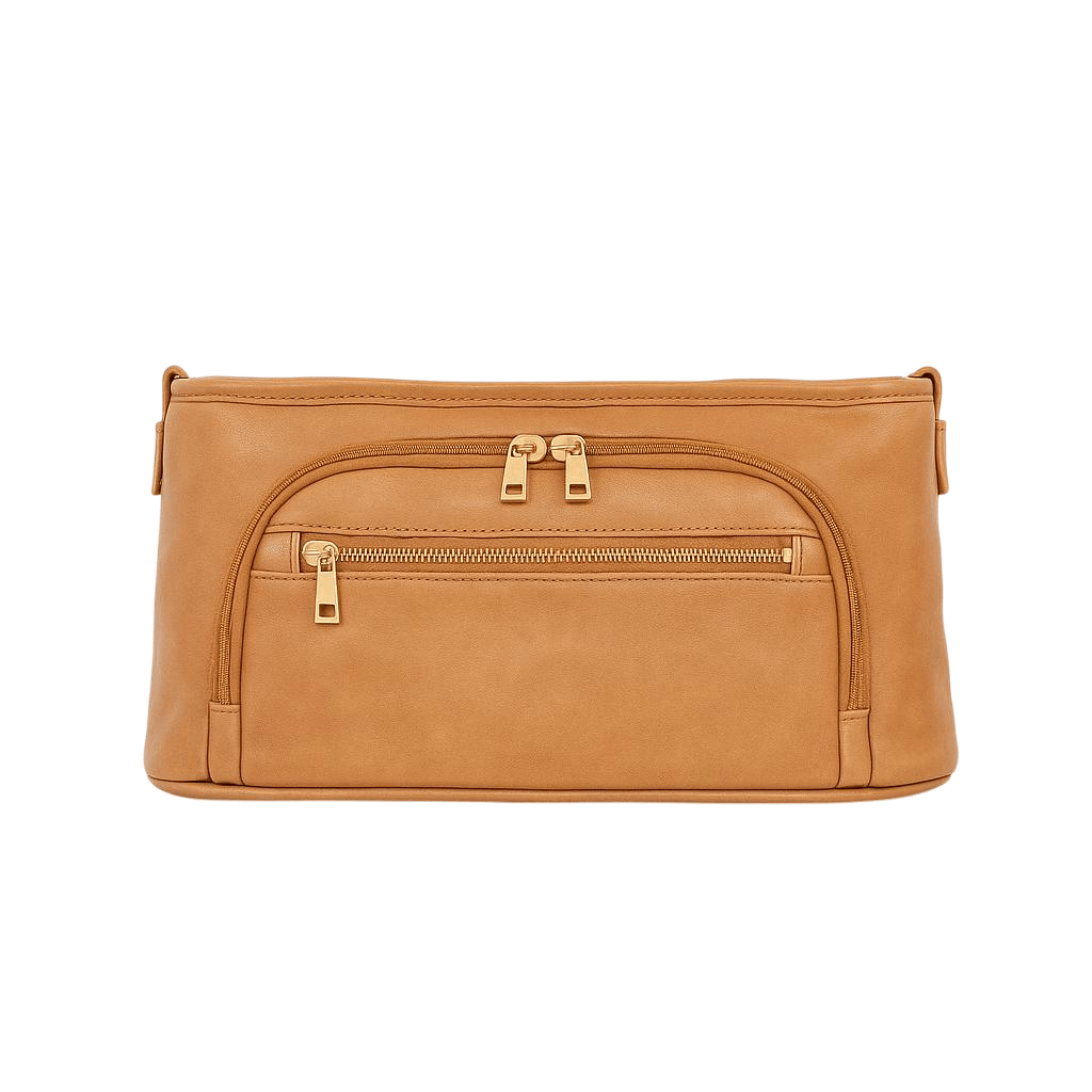 Chloe Stroller Caddy Tan - Stroller Caddy by Hannah and Henry USA