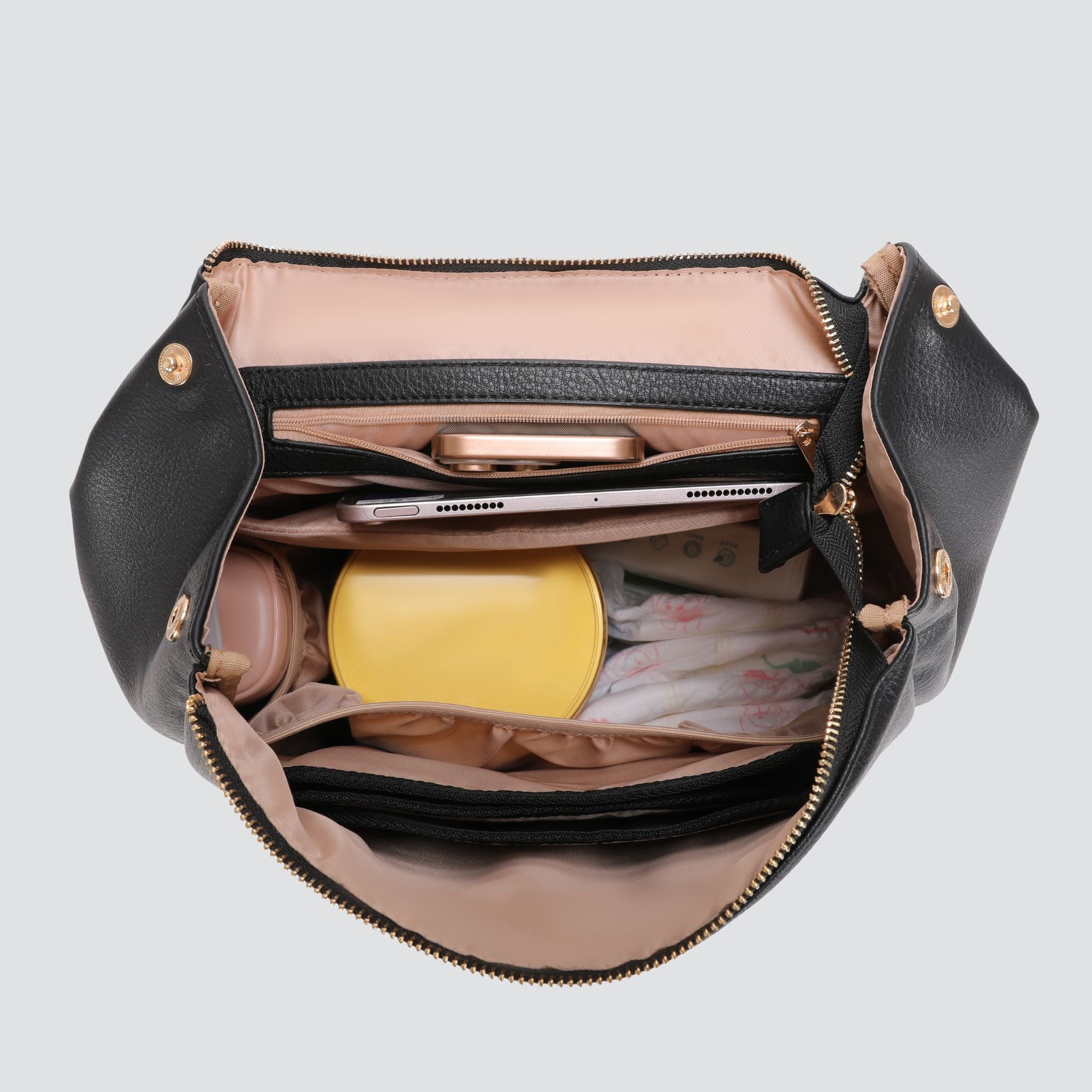 Classic Diaper Backpack | Black - Diaper Bag by Hannah and Henry USA
