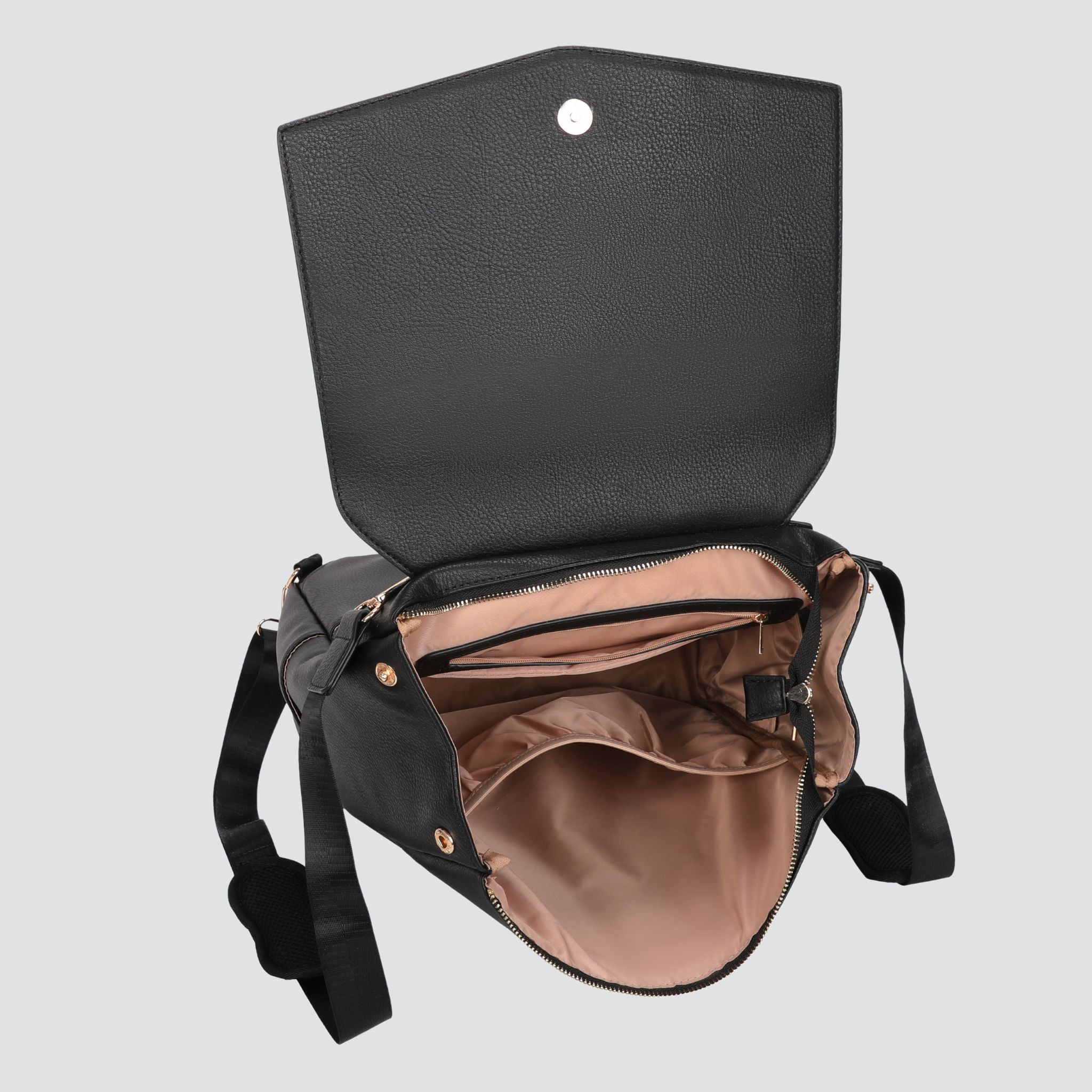 Classic Diaper Backpack | Black - Diaper Bag by Hannah and Henry USA