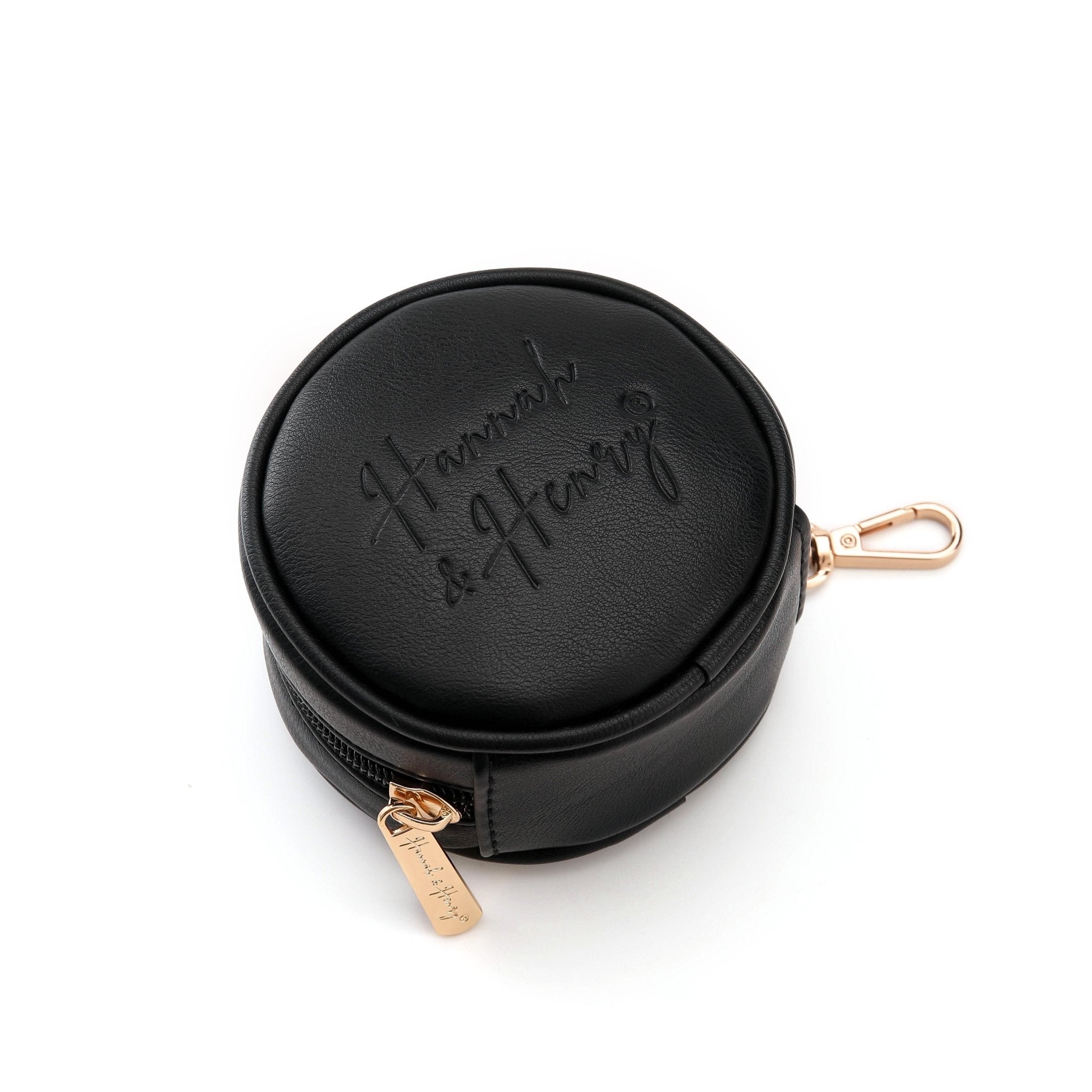 Pacifier Holder | Black | Vegan Leather - Pacifier Holder by Hannah and Henry USA
