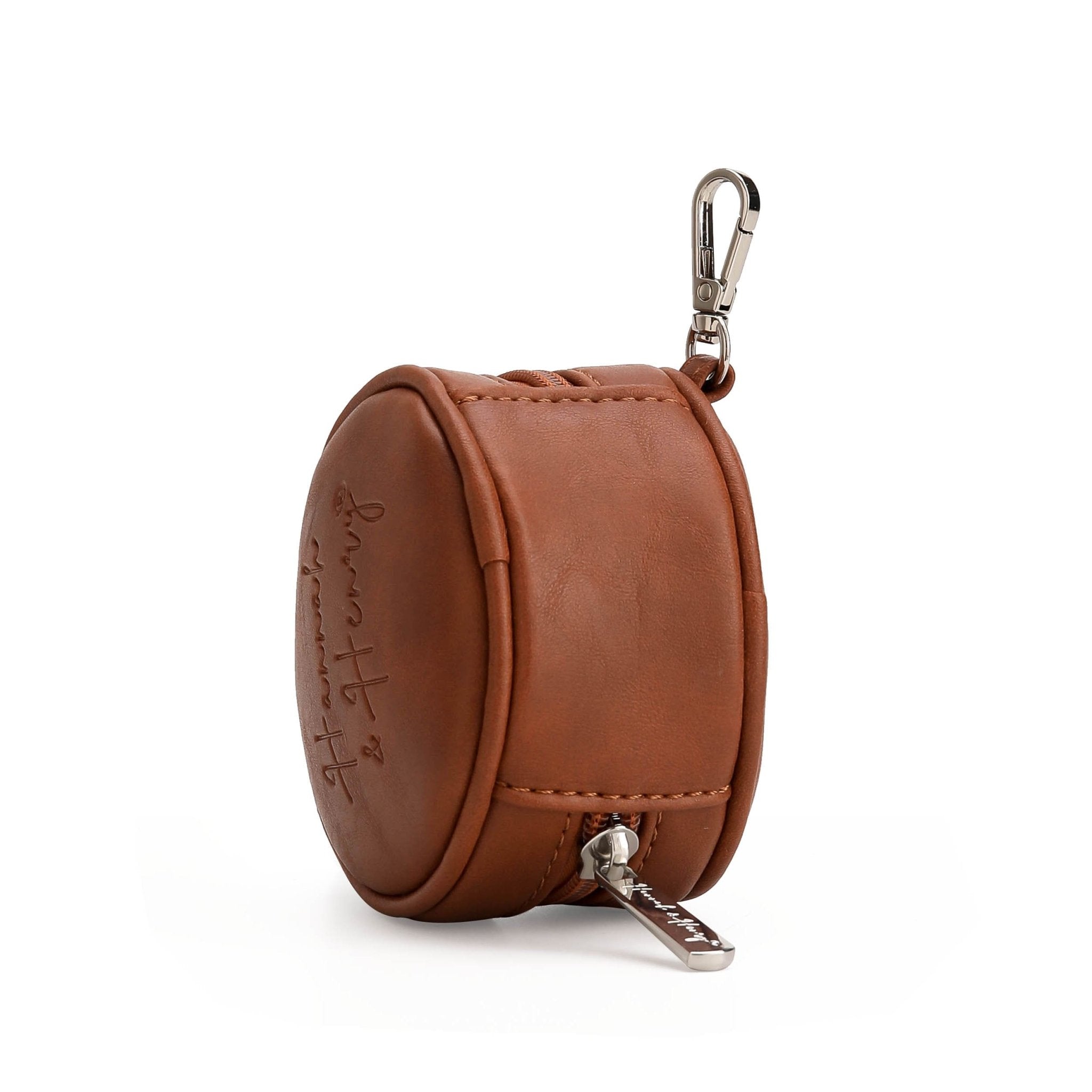 Pacifier Holder | Brown | Vegan Leather - Pacifier Holder by Hannah and Henry USA