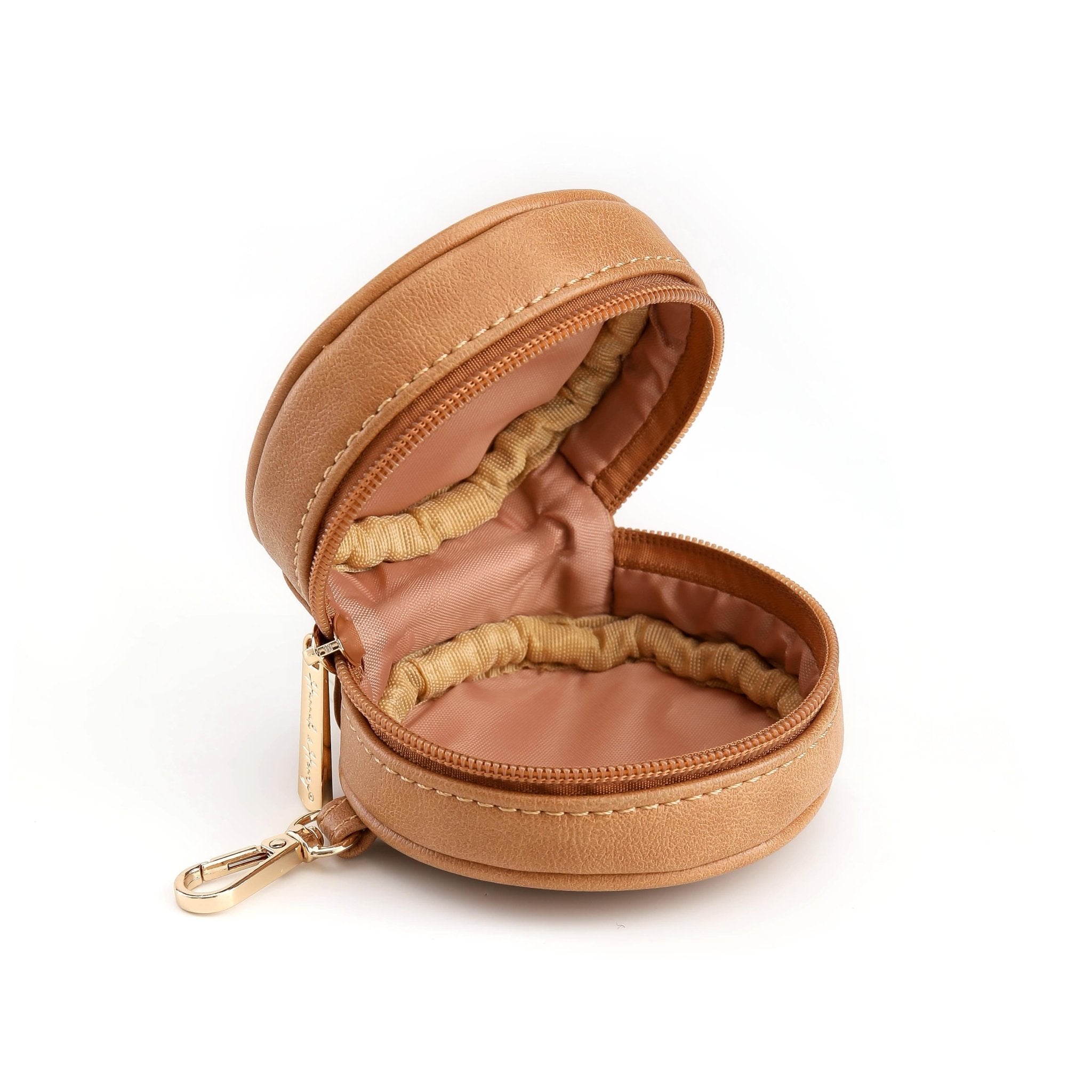 Pacifier Holder | Tan | Vegan Leather - Pacifier Holder by Hannah and Henry USA