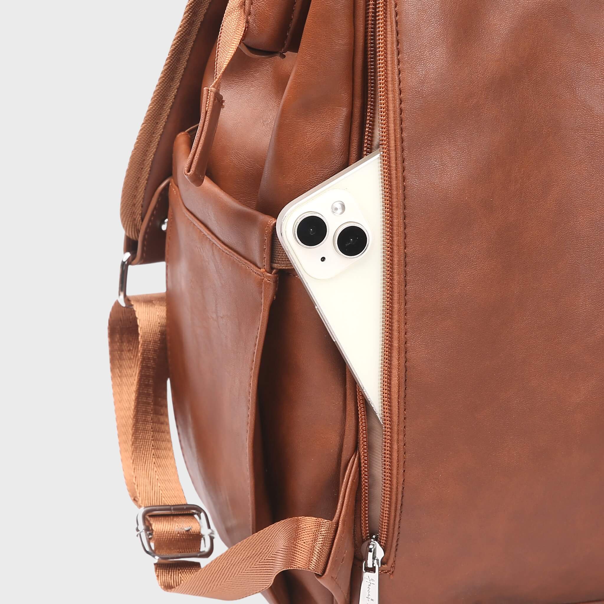 Vintage Diaper Backpack | Brown - Diaper Bag by Hannah and Henry USA