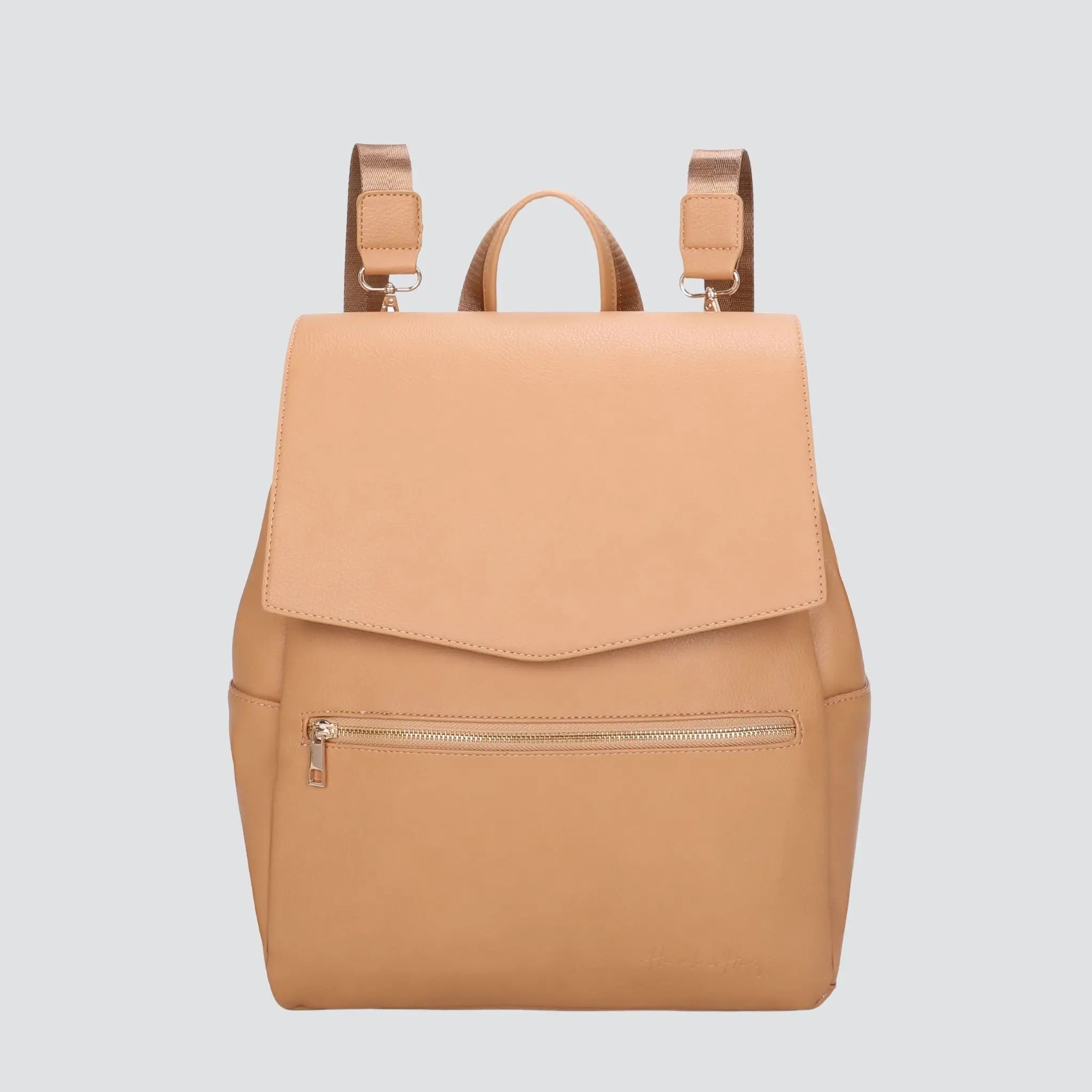 Classic Diaper Backpack Tan - Diaper Bag by Hannah and Henry USA