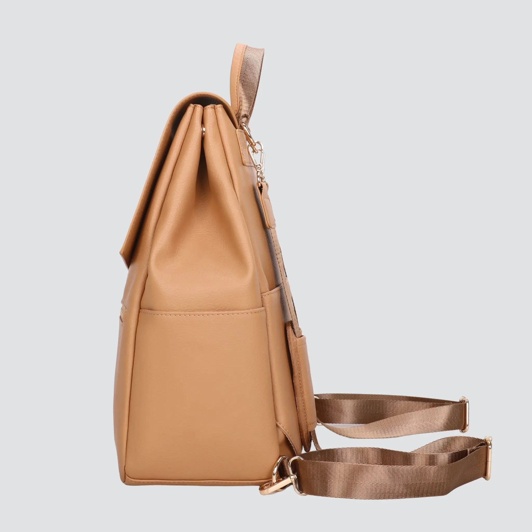 Classic Diaper Backpack Tan - Diaper Bag by Hannah and Henry USA