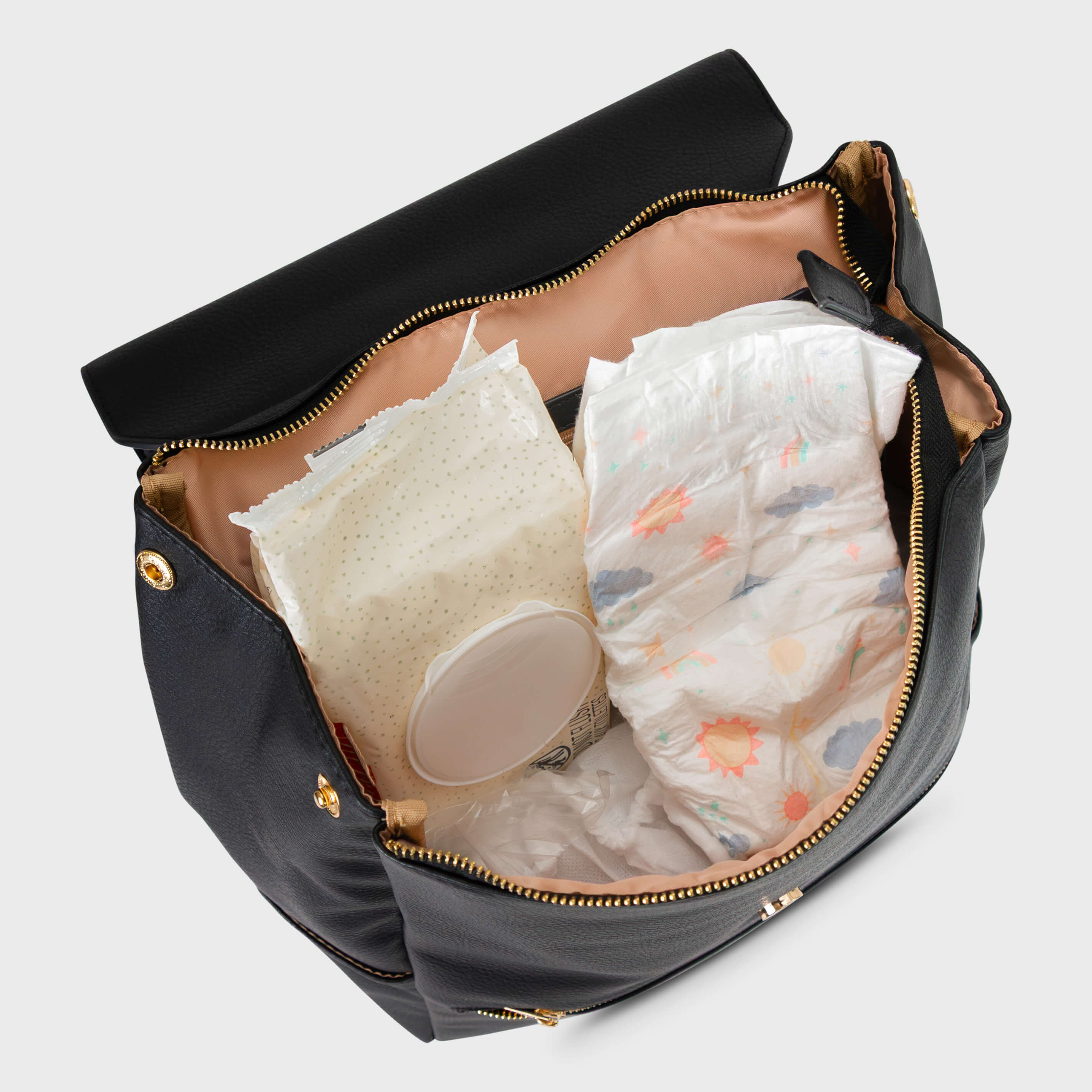 CLASSIC DIAPER BACKPACK BLACK - Hannah and Henry USA