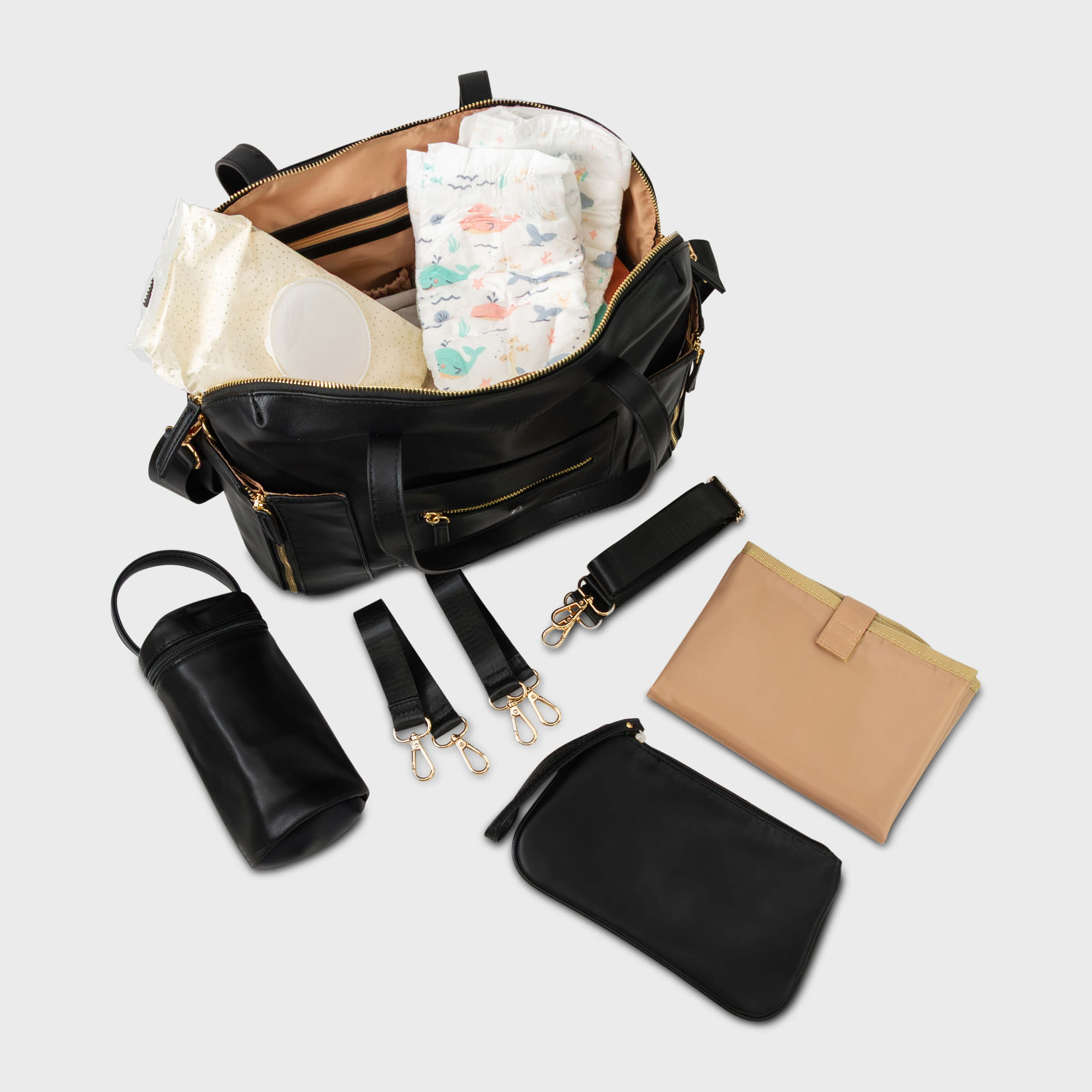 best leather diaper backpacks Stylish Convertible Diaper Bag - Backpack to Tote - Best Designer Baby Bag - Vegan Leather