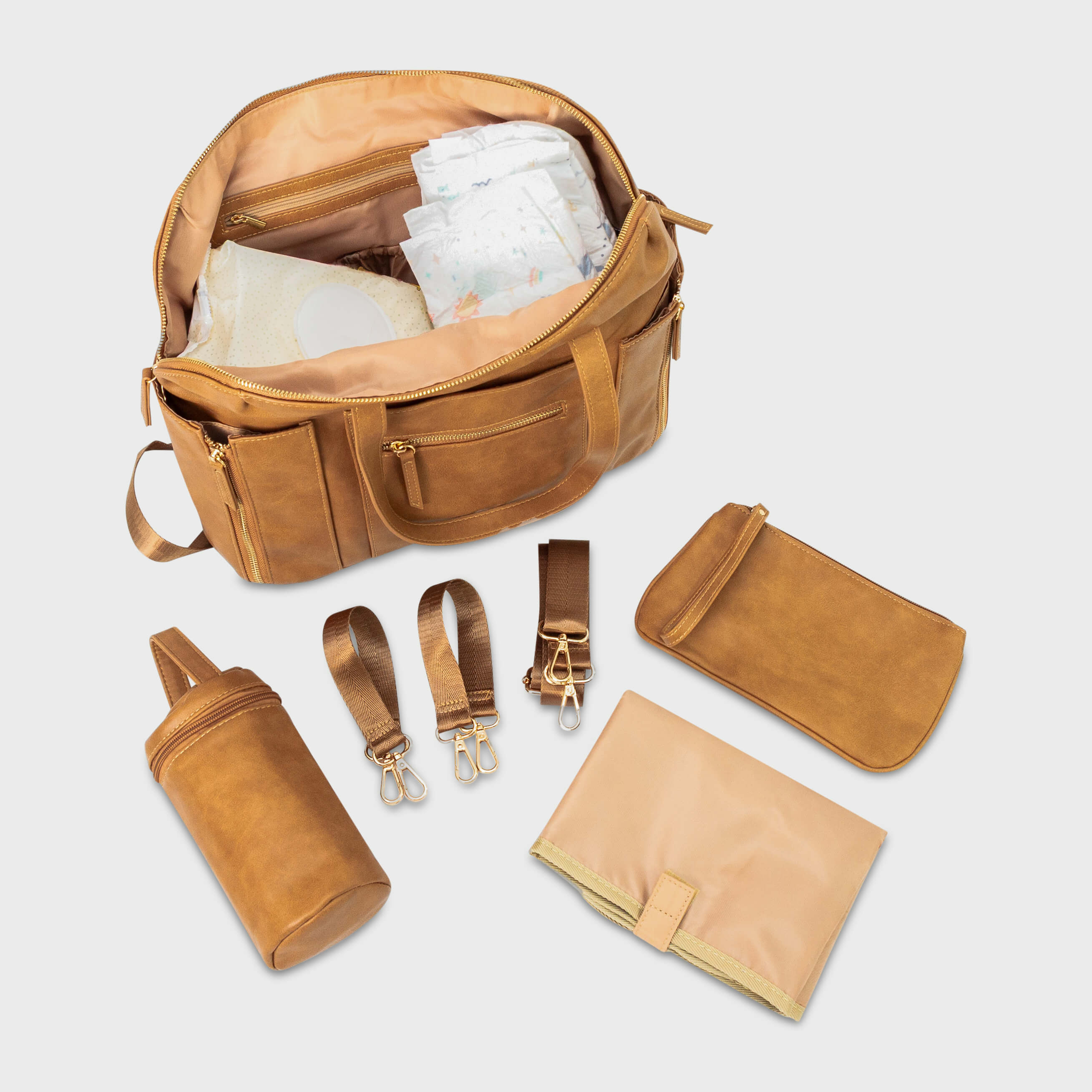 convertible diaper backpack leather Chelsea Bag & Tote - Stylish Vegan Designer Bag Experience the ultimate in baby essentials storage with our BabbleRoo Leather Diaper Bag Backpack Hannah & Sophia Belle Convertible