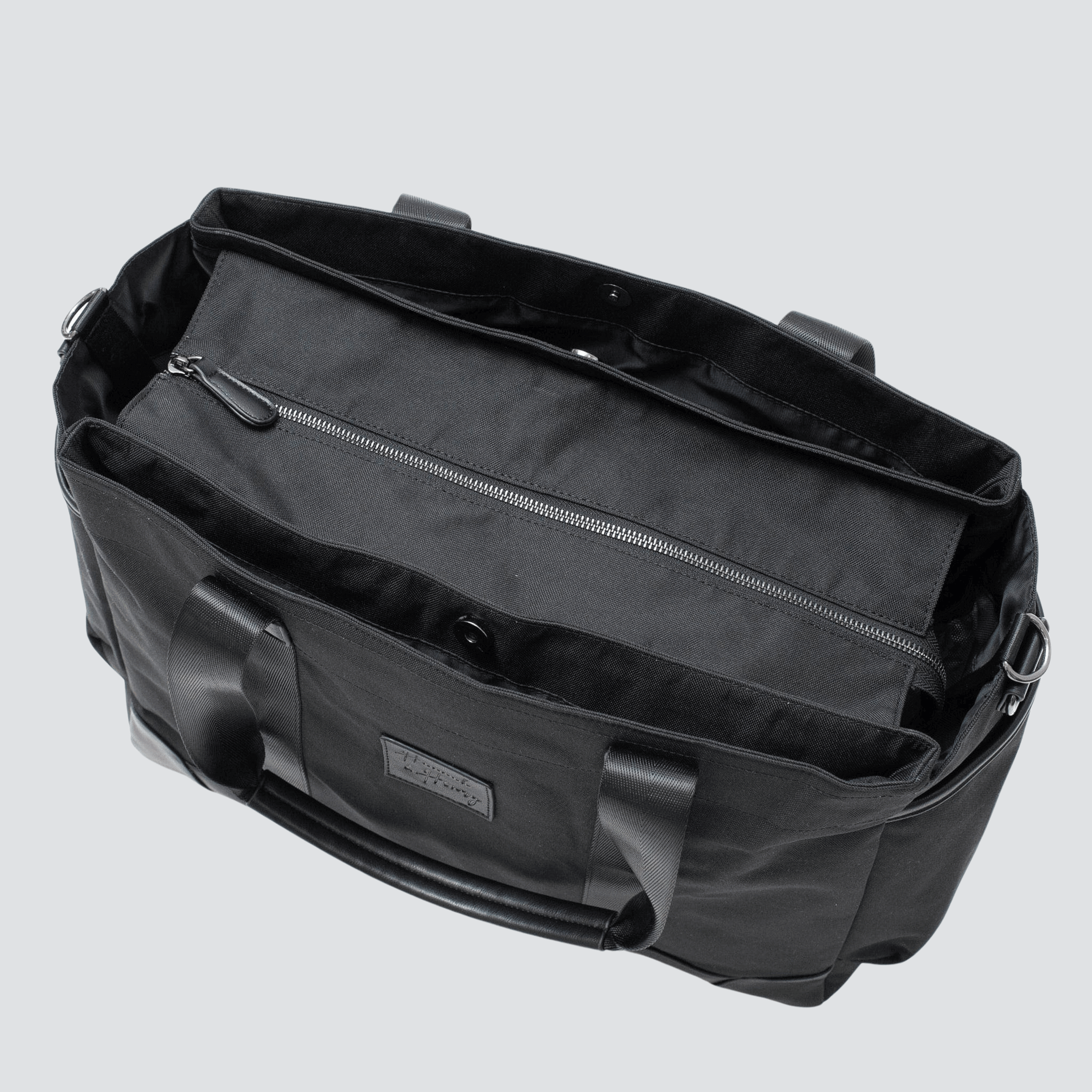 Charlie Diaper Tote | Black - Hannah and Henry USA