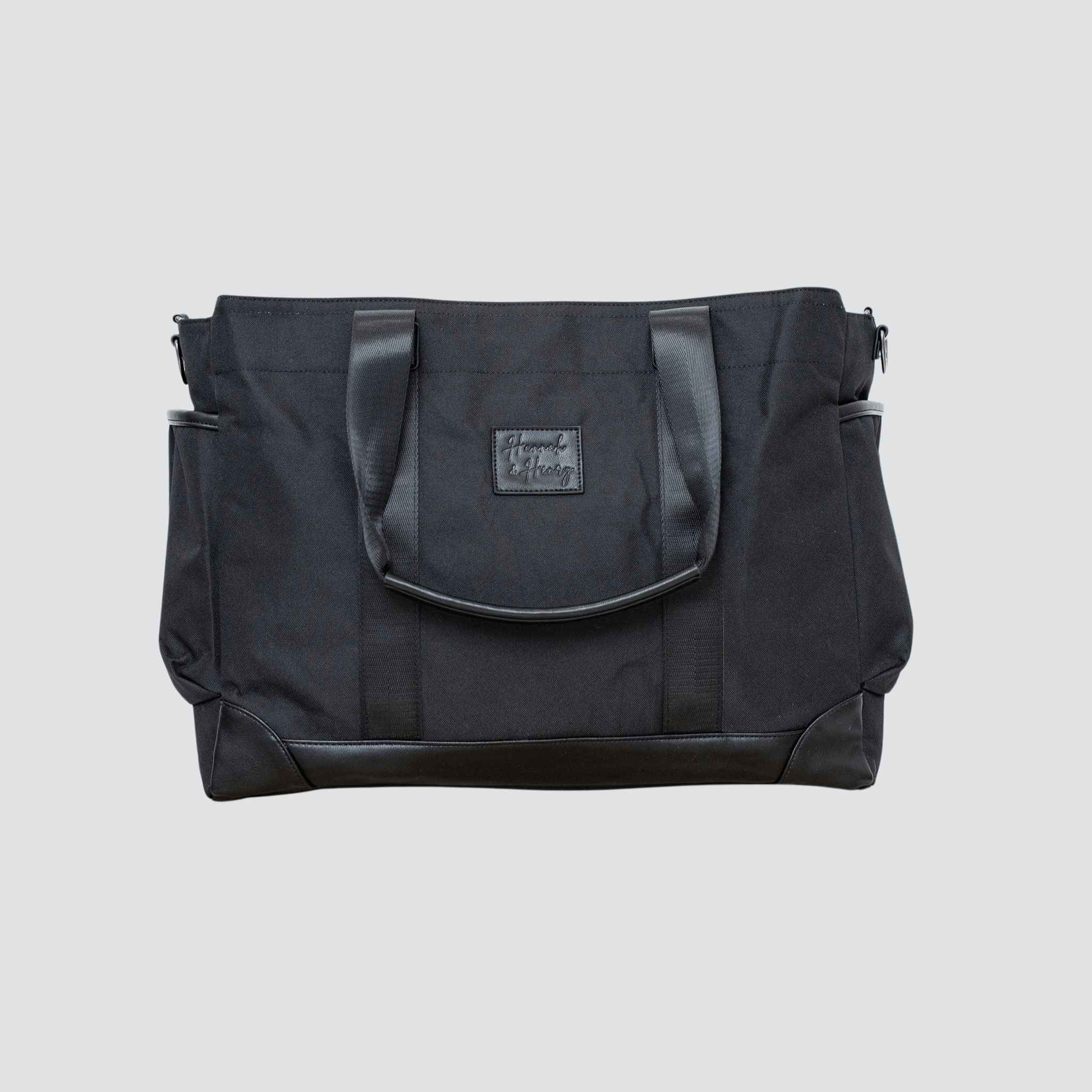 Charlie Diaper Tote | Black - Hannah and Henry USA