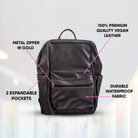 Vintage Diaper Backpack Black - Diaper Bag by Hannah and Henry USA