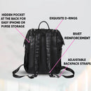 Vintage Diaper Backpack Black - Diaper Bag by Hannah and Henry USA