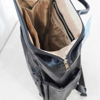 Vintage Diaper Backpack Black - Diaper Bag by Hannah and Henry USA