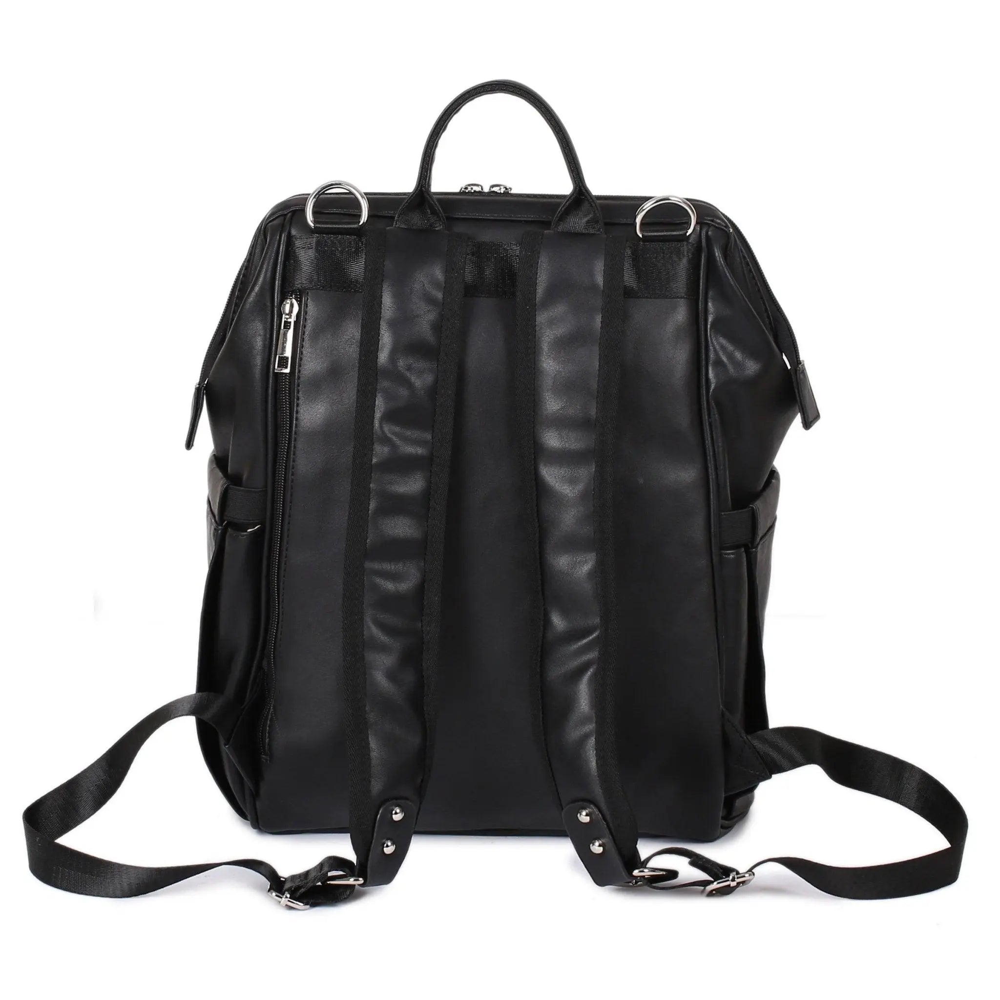 Vintage Diaper Backpack Black - Diaper Bag by Hannah and Henry USA
