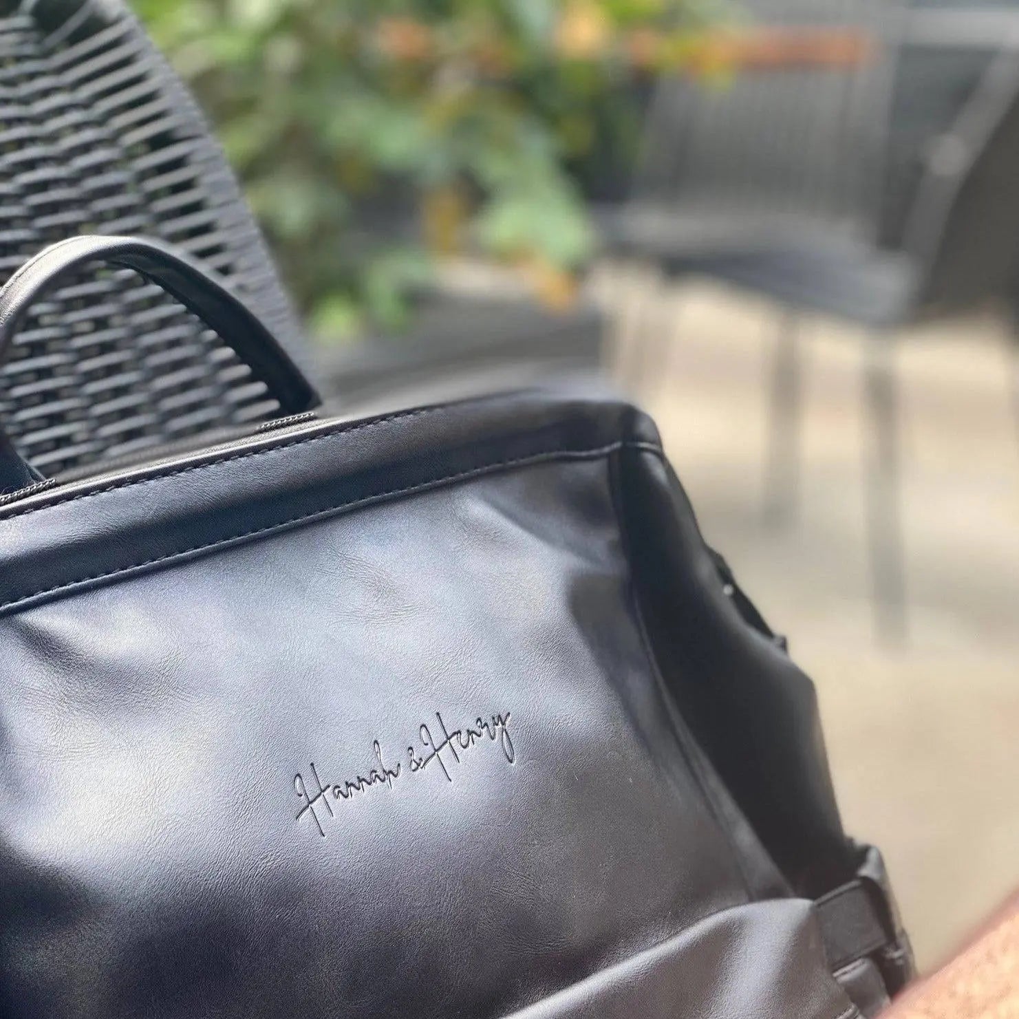 Vintage Diaper Backpack Black - Diaper Bag by Hannah and Henry USA