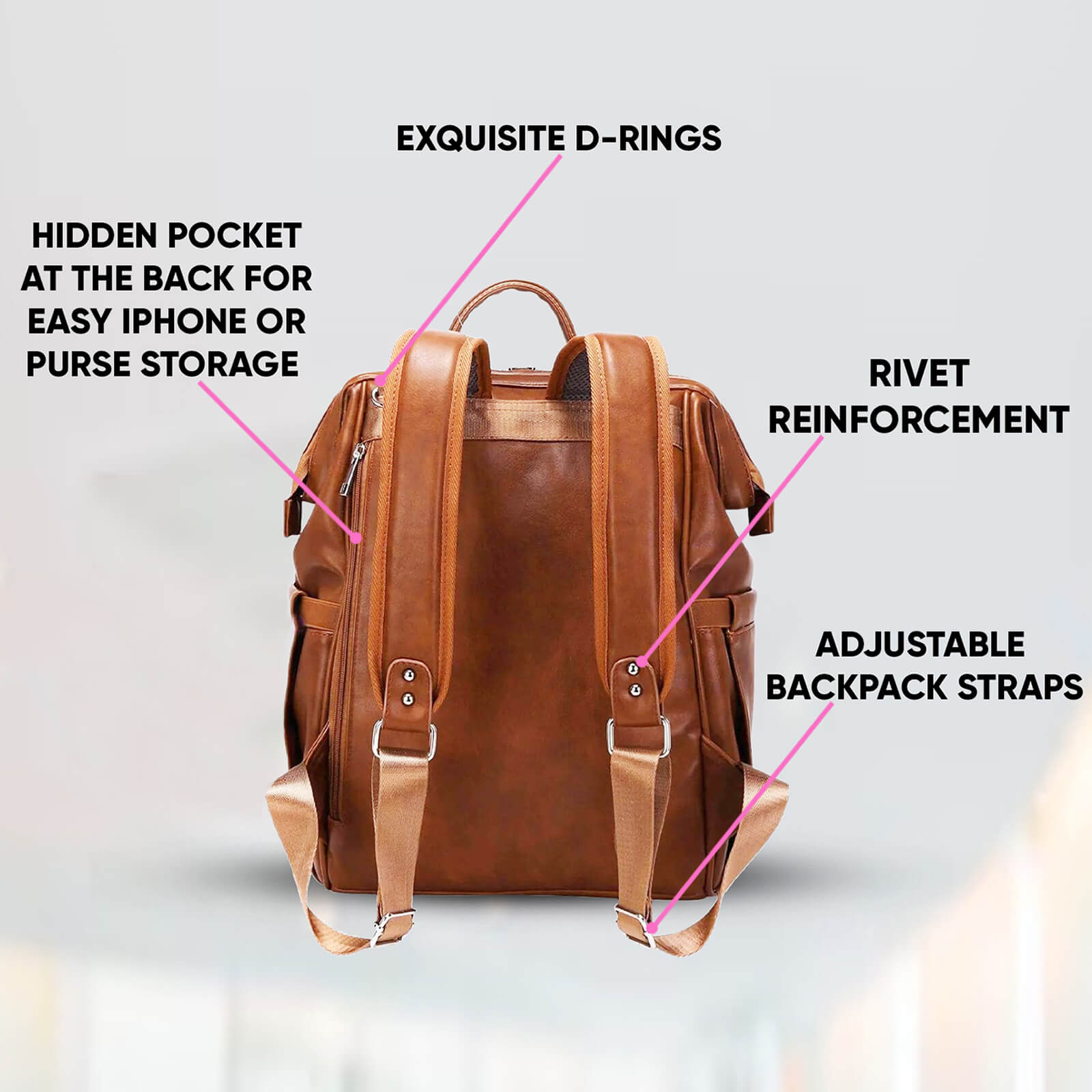 Vintage Diaper Backpack | Brown - Hannah and Henry USA