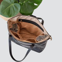 Catherine Diaper Tote Black - Diaper Bag by Hannah and Henry USA