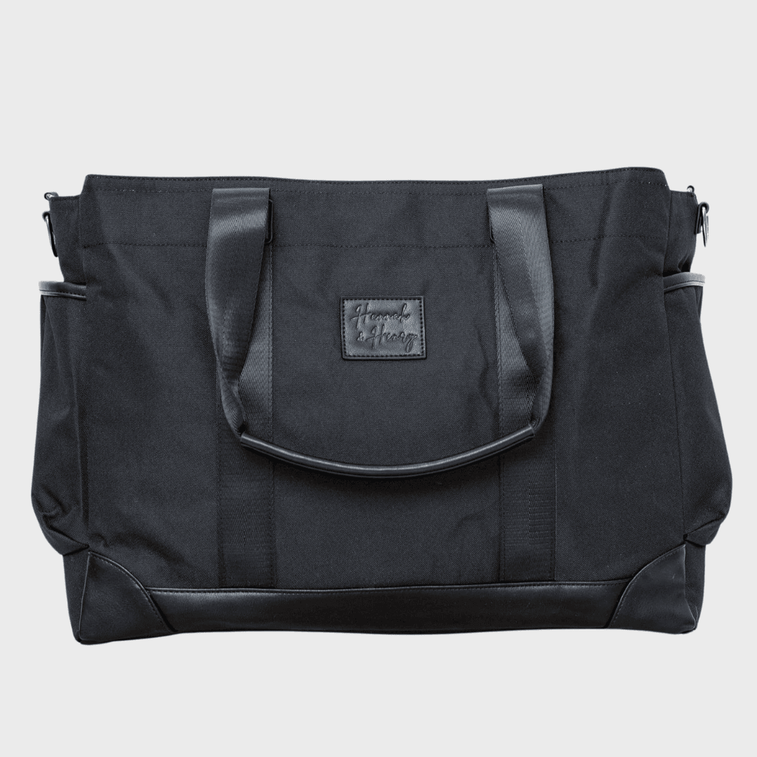 Charlie Diaper Tote | Black - Diaper Bag by Hannah and Henry USA