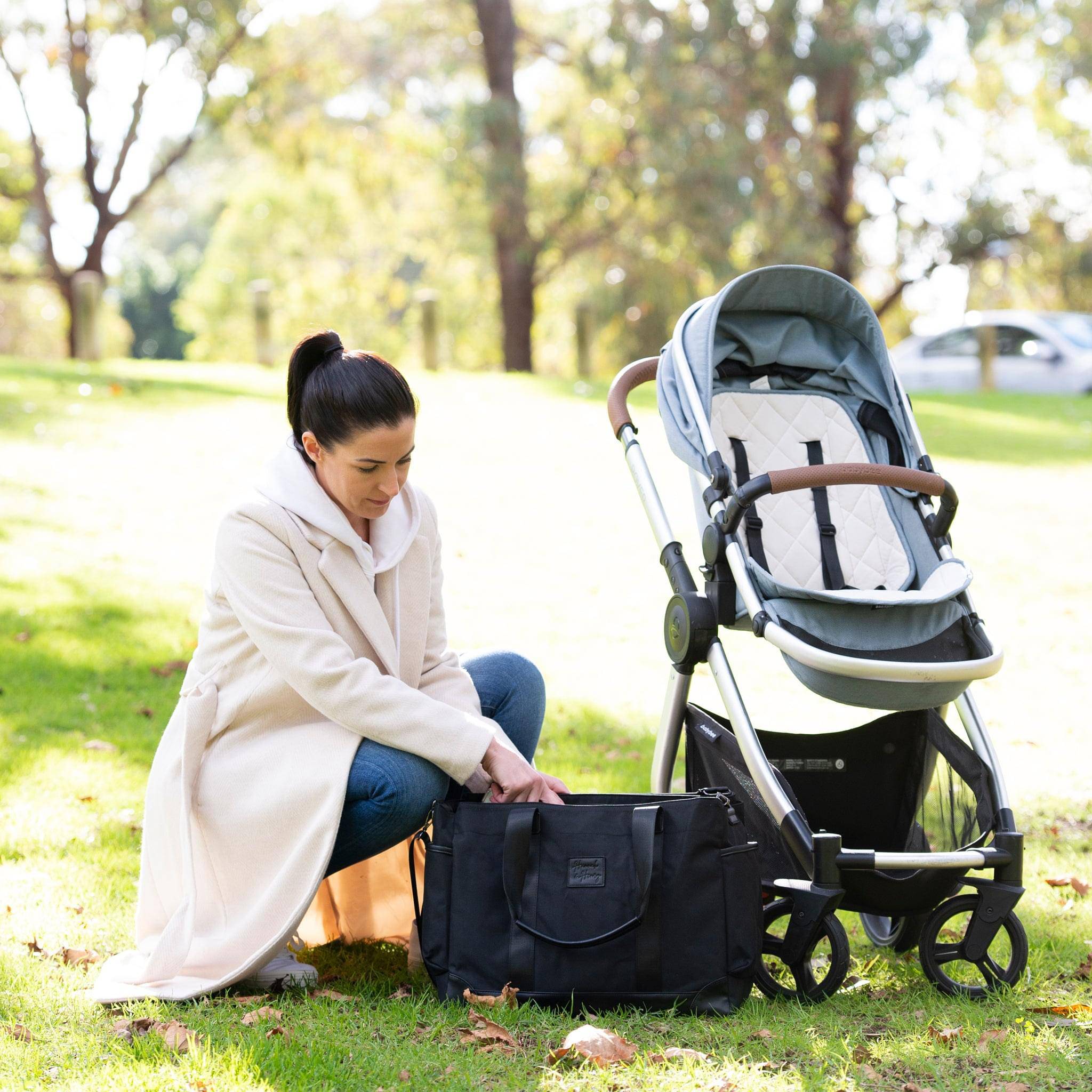 Charlie Diaper Tote | Black - Diaper Bag by Hannah and Henry USA