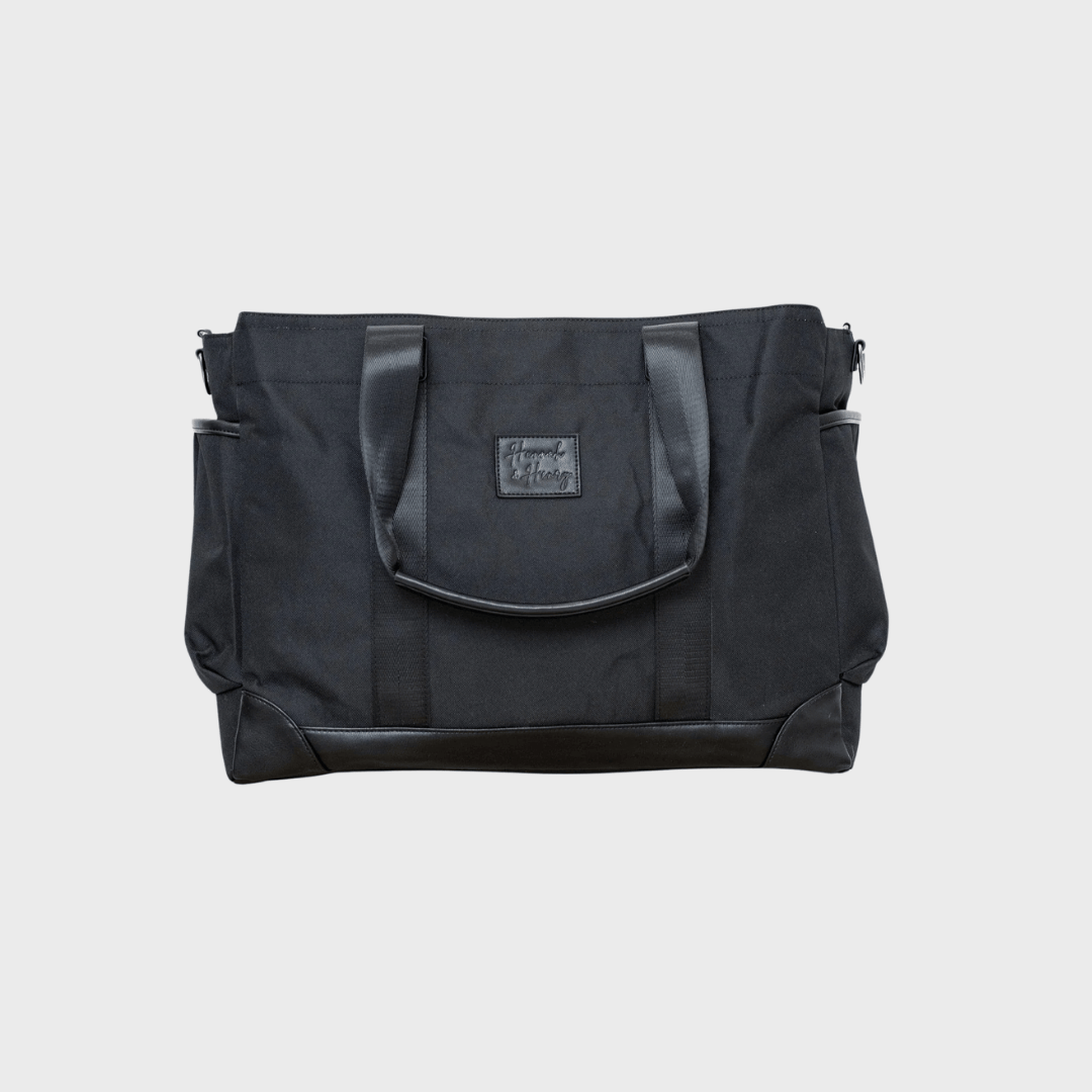 Charlie Diaper Tote | Black - Diaper Bag by Hannah and Henry USA