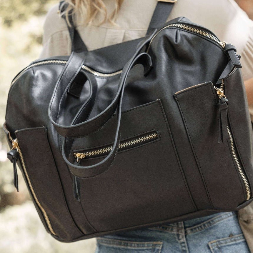 Chelsea Convertible | Black - Diaper Bag by Hannah and Henry USA