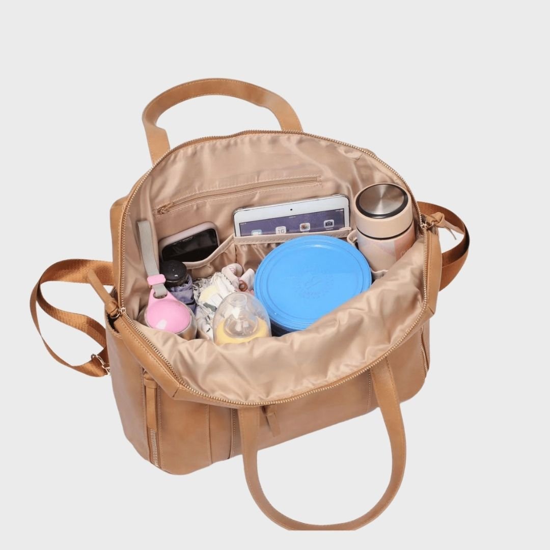 Chelsea Convertible | Tan - Diaper Bag by Hannah and Henry USA