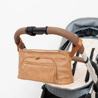 Chloe Stroller Caddy Tan - Stroller Caddy by Hannah and Henry USA