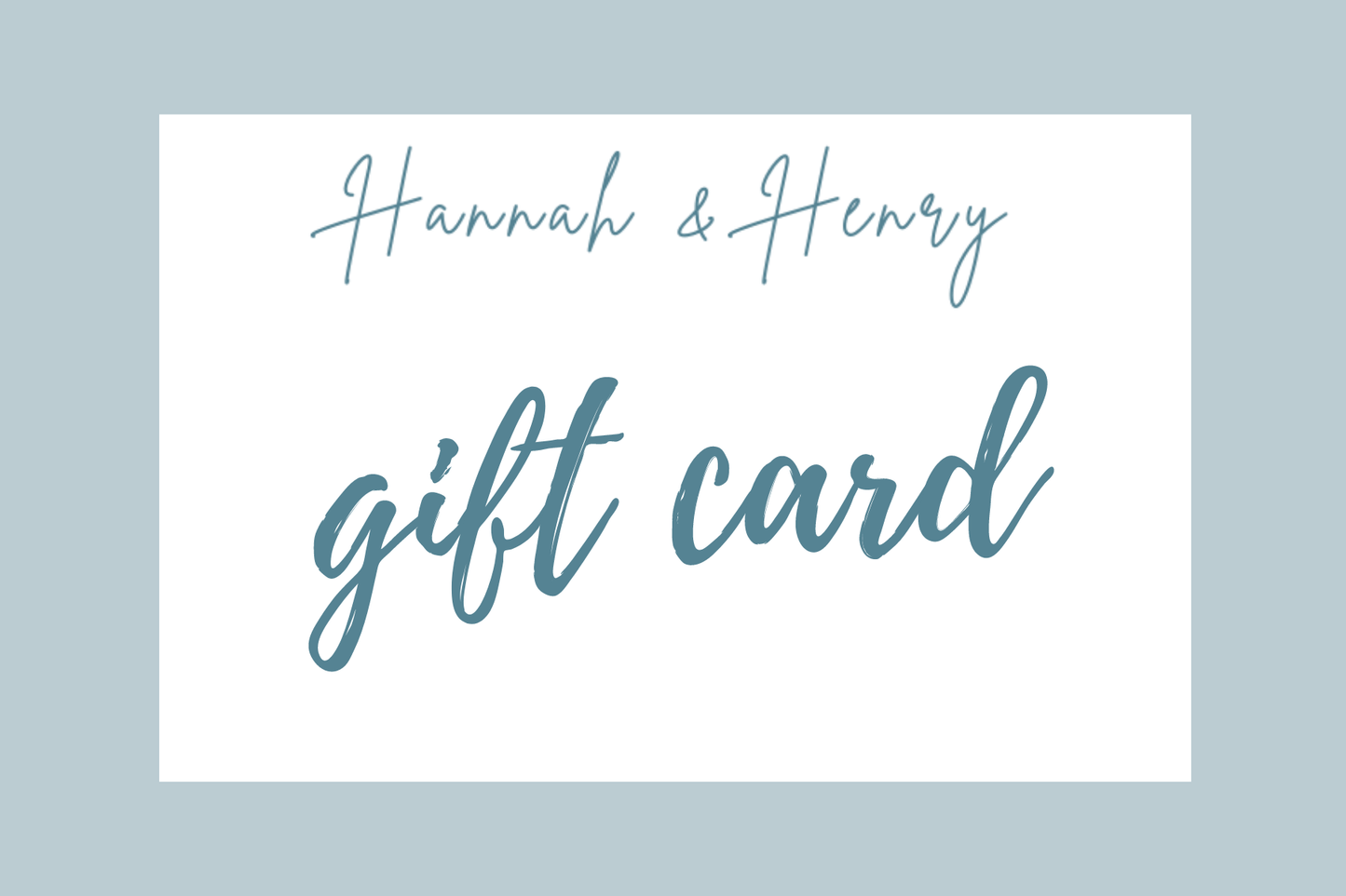 Gift Card - Hannah and Henry USA