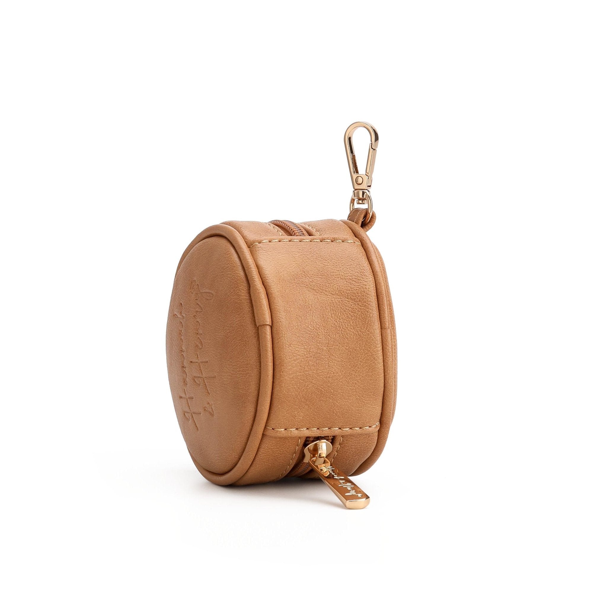 Pacifier Holder | Tan | Vegan Leather - Pacifier Holder by Hannah and Henry USA