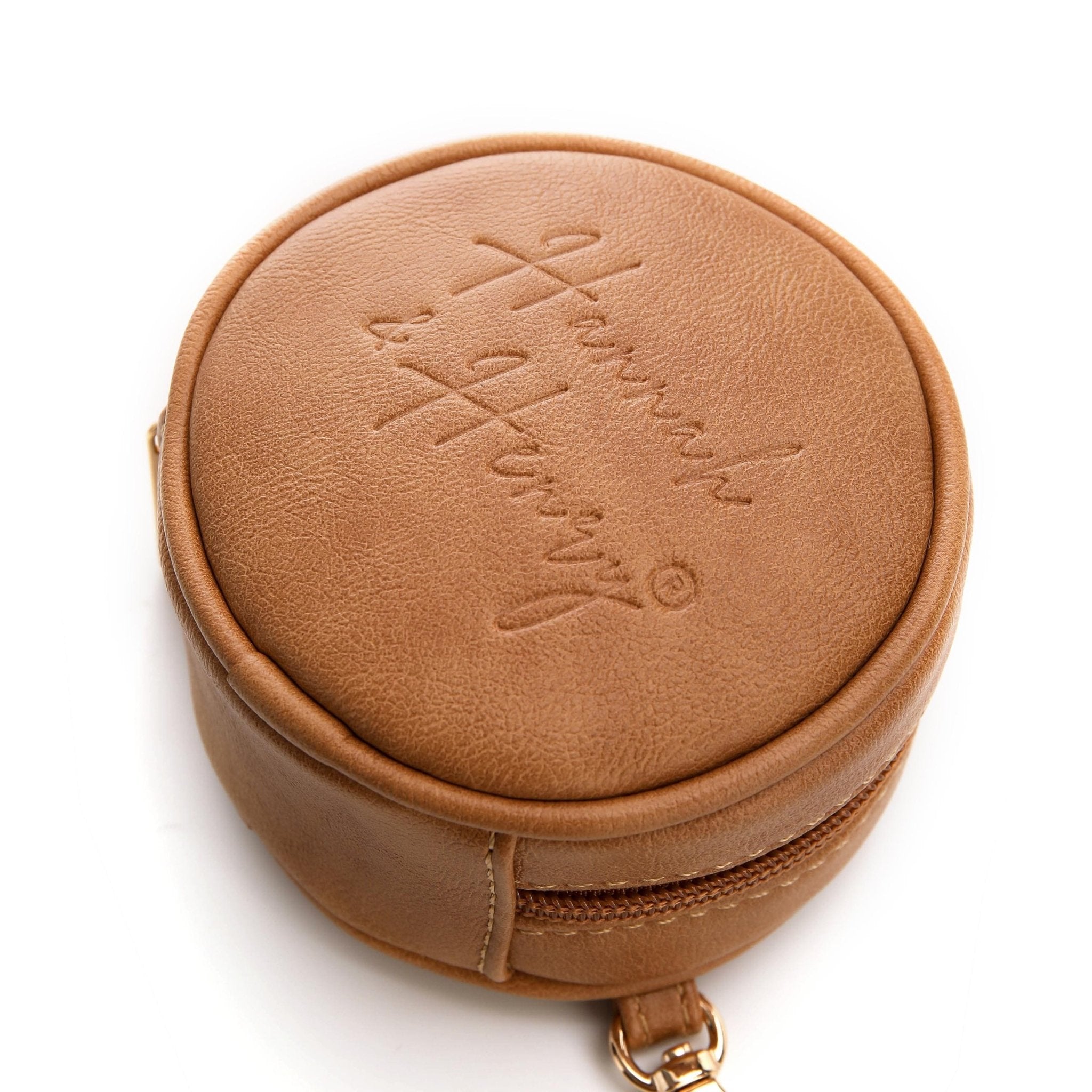 Pacifier Holder | Tan | Vegan Leather - Pacifier Holder by Hannah and Henry USA