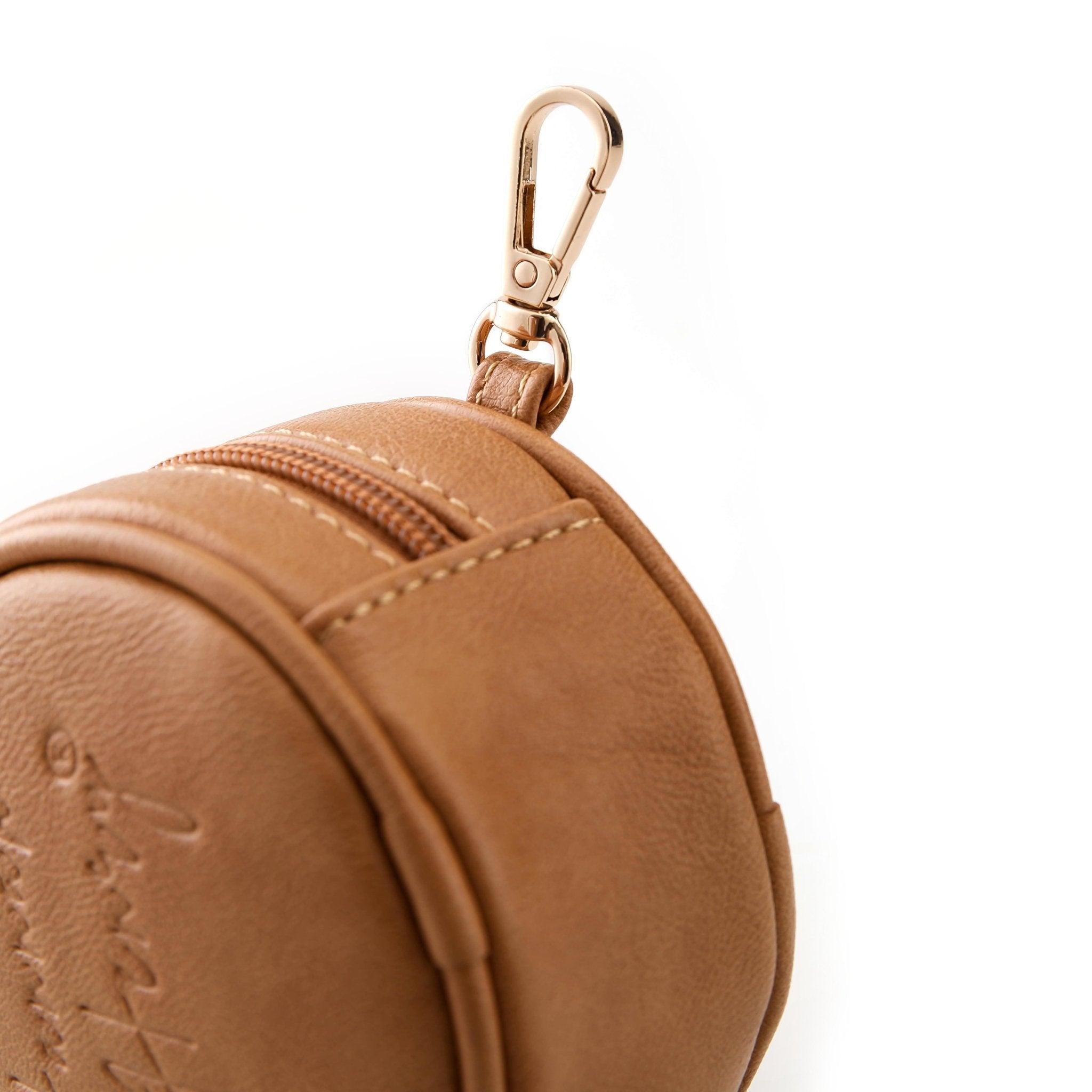 Pacifier Holder | Tan | Vegan Leather - Pacifier Holder by Hannah and Henry USA