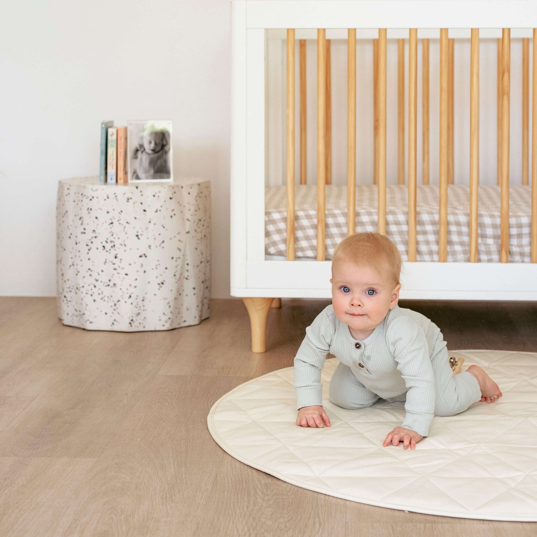 Quilted Play Mat | Cream Baby Play Mat Hannah and Henry USA