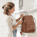 Vintage Diaper Backpack Brown - Diaper Bag by Hannah and Henry USA