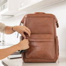 Vintage Diaper Backpack Brown - Diaper Bag by Hannah and Henry USA