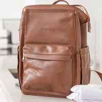 Vintage Diaper Backpack Brown - Diaper Bag by Hannah and Henry USA