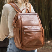 Vintage Diaper Backpack Brown - Diaper Bag by Hannah and Henry USA